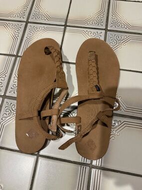 Rainbow Women’s Tan Braided Sandals